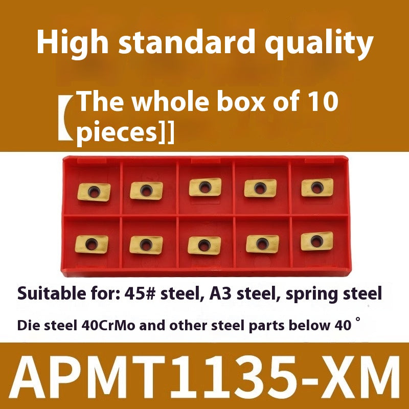 6008 CNC Milling Inserts APMT1135 Milling Blade 1604 Milling Head for Aluminum Alloy R0.8 Coated Rough Milling Machine Tool Pellets Shandong Denso Pricision Tools Co.,Ltd.